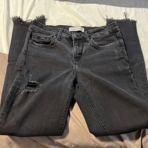 Flying monkey size 26 stretch black destroyed jeans